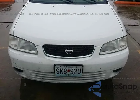 2001 Nissan Sentra Xe/Gxe z USA, uszkodzony, nr VIN 3N1CB51D31L496652